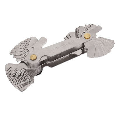 Harfington 0.25mm-6mm Metric 60 Degree 4G-62G Whitworth 55 Degree Screw Thread Pitch Measure Gauge