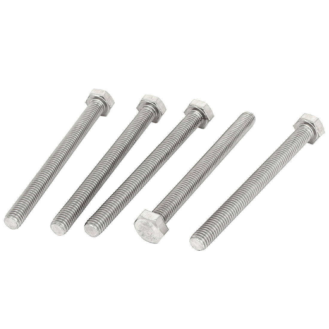 Harfington M8 x 85mm Metric A2 Stainless Steel Fully Threaded Hex Hexagon Head Screw Bolt 5 Pcs