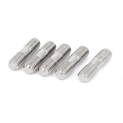Harfington M8 x 30mm Metric A2 Stainless Steel Double End Threaded Stud Screw Bolt 5 Pcs