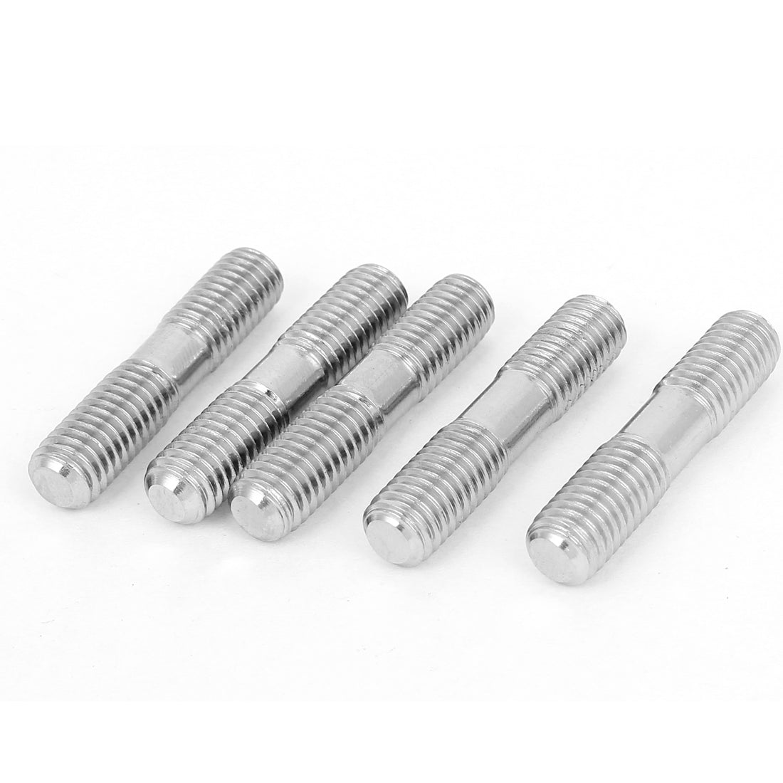 Harfington M8 x 40mm Metric A2 Stainless Steel Double End Threaded Stud Screw Bolt 5 Pcs