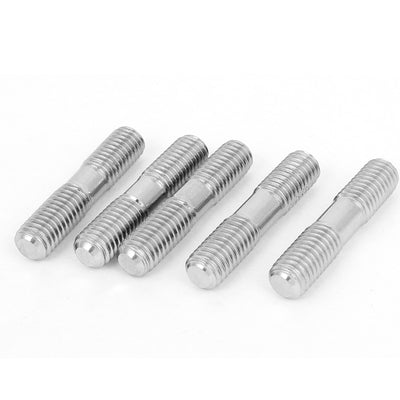 Harfington M8 x 40mm Metric A2 Stainless Steel Double End Threaded Stud Screw Bolt 5 Pcs