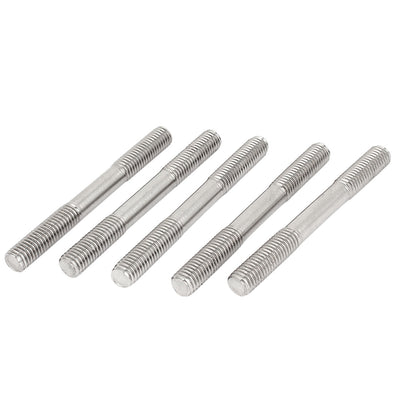 Harfington M8 x 80mm Metric A2 Stainless Steel Double End Threaded Stud Screw Bolt 5 Pcs