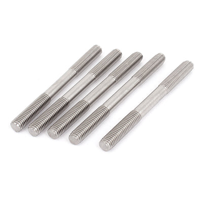 Harfington M8 x 90mm Metric A2 Stainless Steel Double End Threaded Stud Screw Bolt 5 Pcs