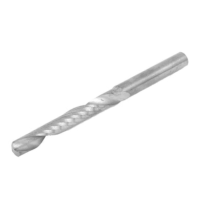 Harfington 32mm Cutting Length Single Flute Carbide Endmill Cutter 4mmx4mm for Plastic