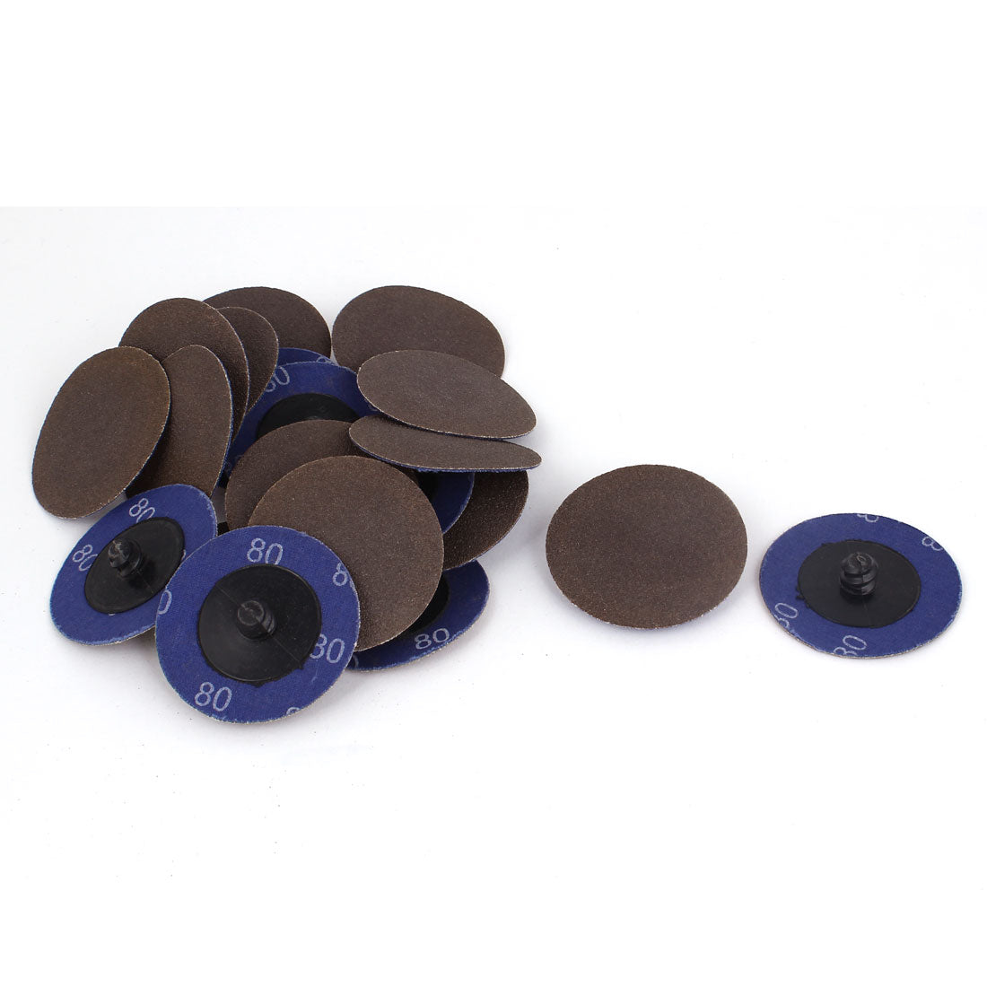 Harfington Sander 50mm 2" Dia 80# Grit Sandpaper Polishing Sanding Discs Wheel 20pcs