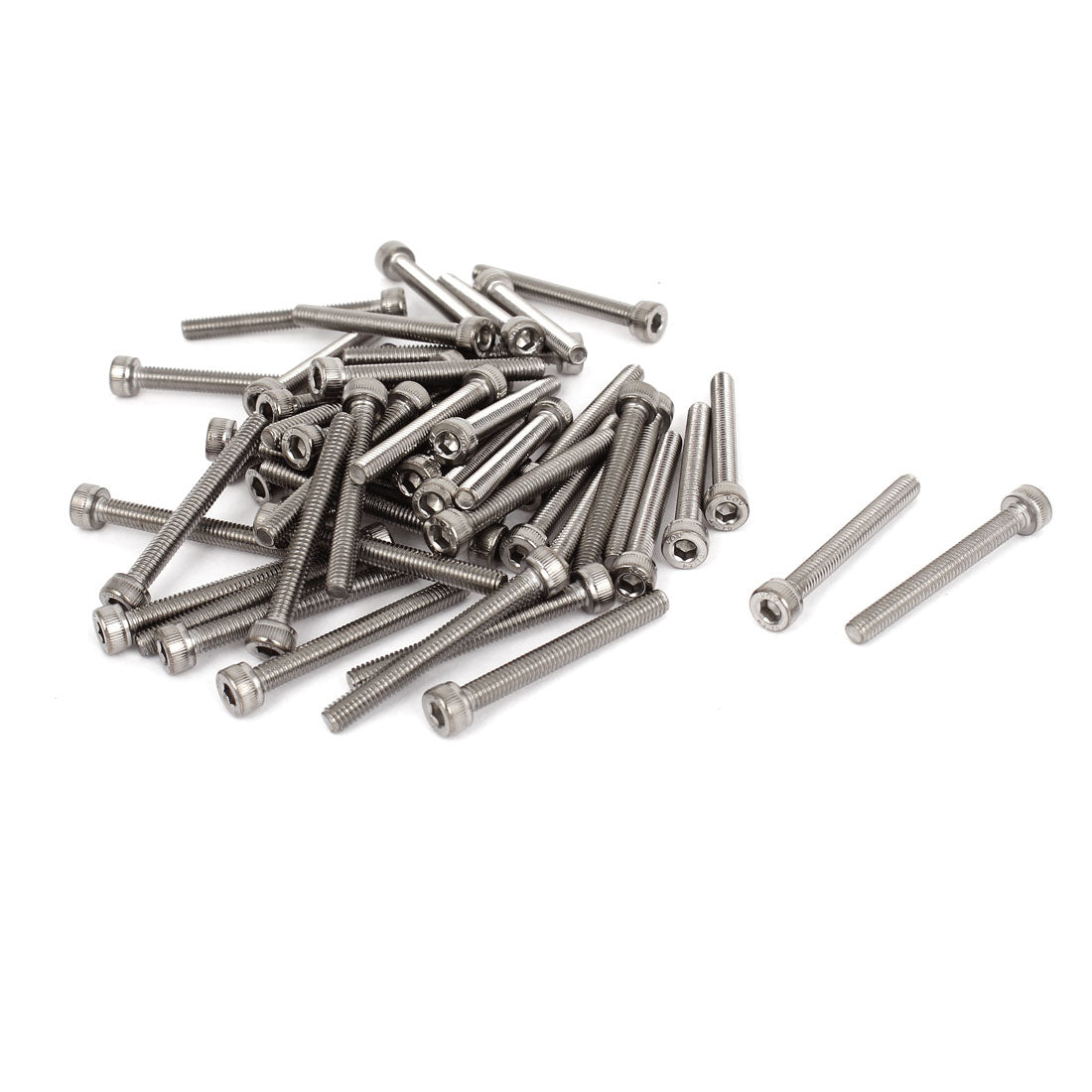 Harfington M4x35mm Hex Socket Cap Head Key Stainless Steel Screws Bolts 50 Pcs