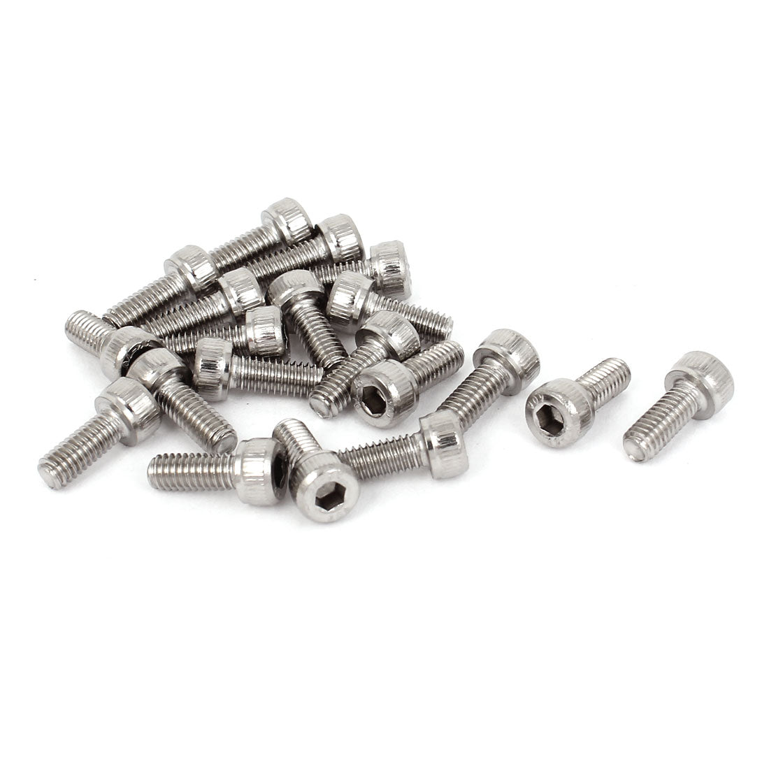 Harfington 20 Pcs M4x10mm Stainless Steel Bolts Socket Cap Screws Head Key 0.7mm Pitch