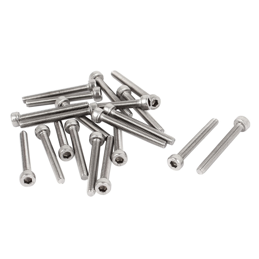 Harfington M3x25mm 0.5mm Pitch Stainless Steel Bolts Socket Cap Head Hex Key Screws 20pcs
