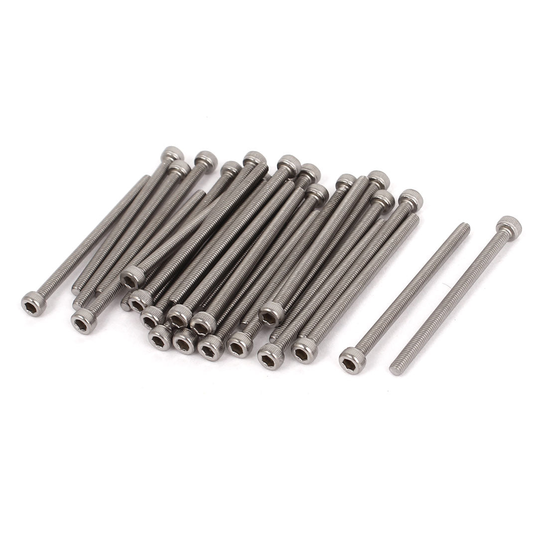 Harfington M3x45mm 0.5mm Pitch Stainless Steel Bolts Socket Cap Head Hex Key Screws 30pcs