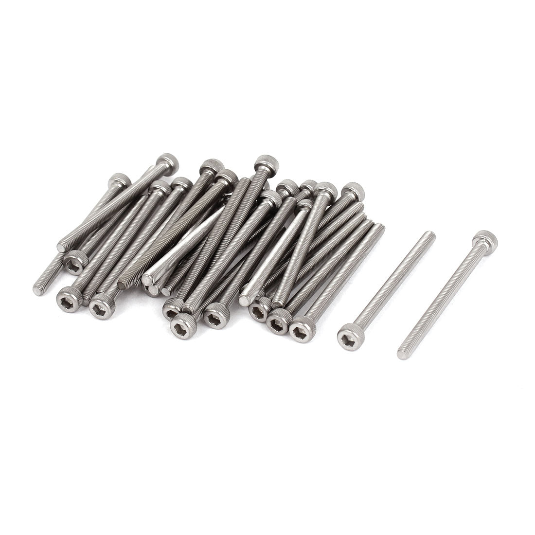 Harfington M3x40mm 0.5mm Pitch Stainless Steel Bolts Socket Cap Head Hex Key Screws 30pcs