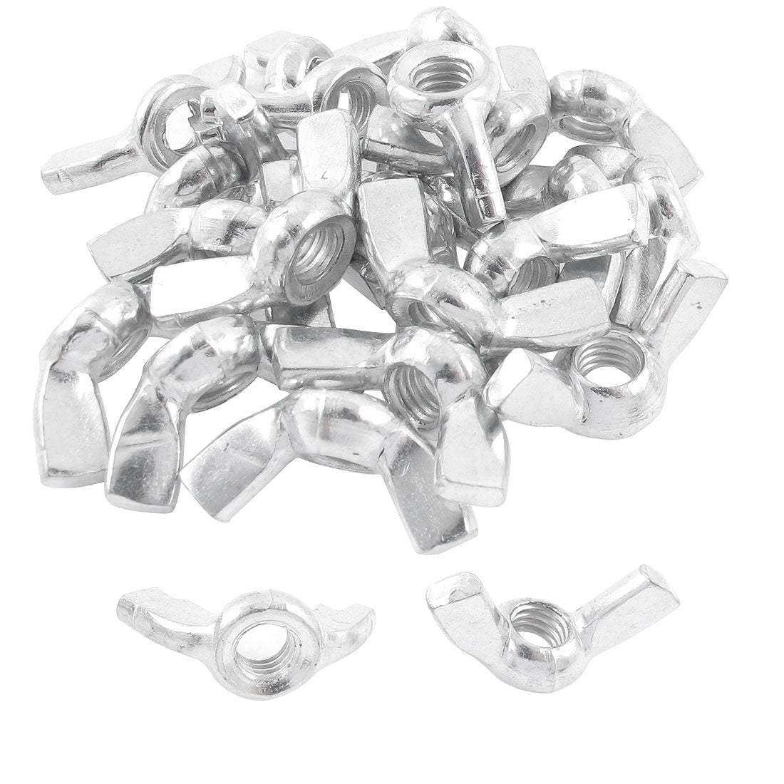 Harfington M6 6mm Thread Metal Wingnut Butterfly Wing Nuts 24pcs