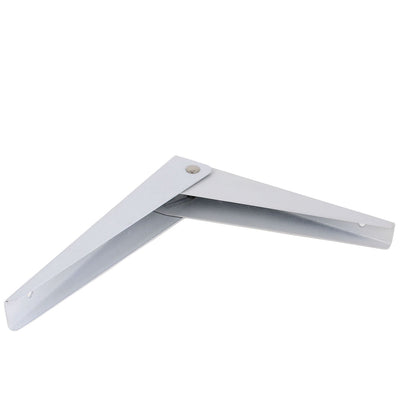 Harfington 19.5cm x 16.5cm White Metal Wall Mounted Folding Shelf Support Bracket 25mm Wide