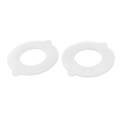 Harfington DN40 45x88x3mm Silicone Flange Gasket Sanitary Pipe Fitting Ferrules 2pcs