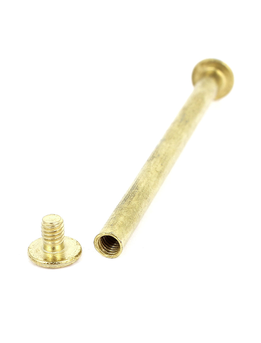 Harfington Brass Plated 5x70mm Binding Chicago Screw Post 12pcs for Leather Scrapbook