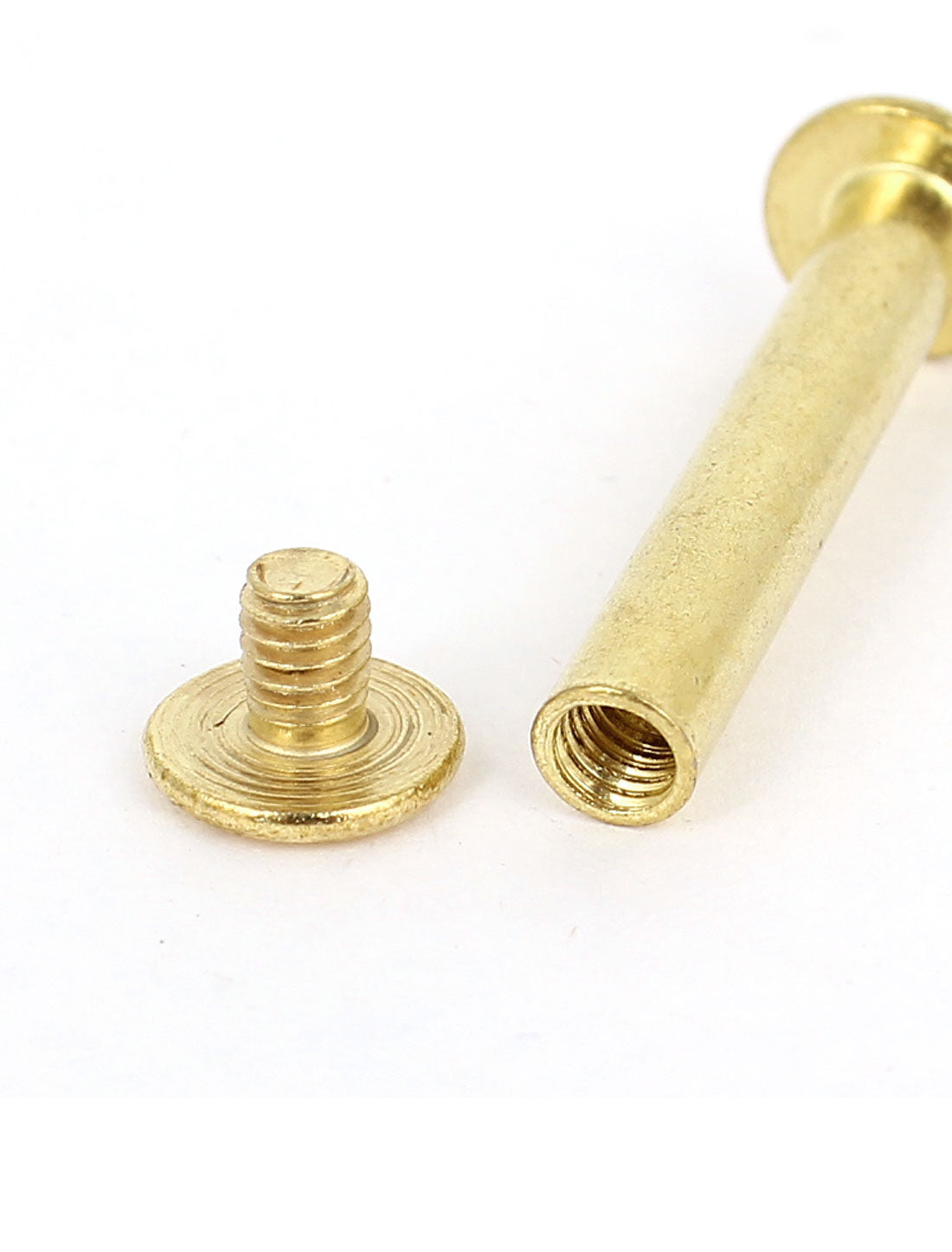 Harfington Brass Plated 5x30mm Binding Chicago Screw Post 20pcs for Leather Scrapbook