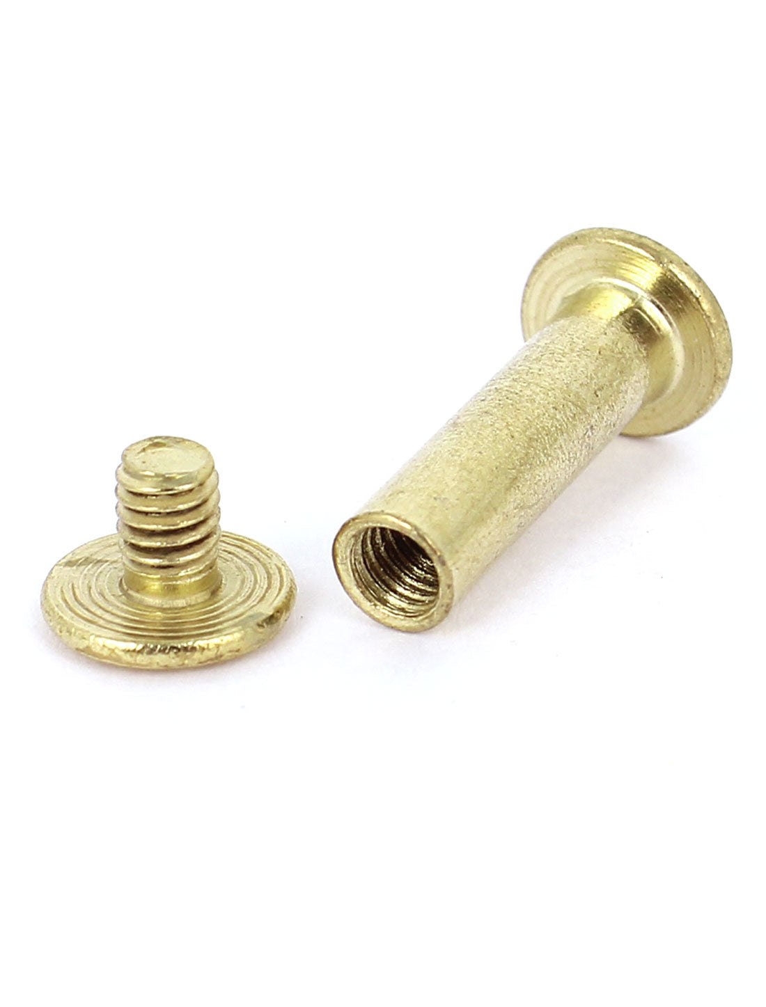 Harfington Brass Plated 5x18mm Binding Chicago Screw Post 20pcs for Leather Scrapbook