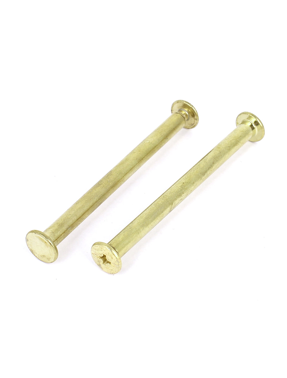 Harfington Brass Plated 5x60mm Binding Chicago Screw Post 10pcs for Leather Scrapbook