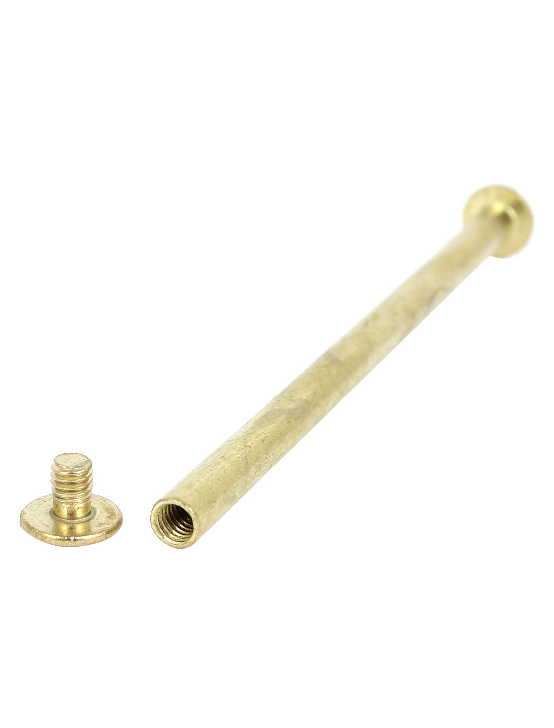 Harfington Brass Plated 5x90mm Binding Chicago Screw Post 12pcs for Leather Scrapbook