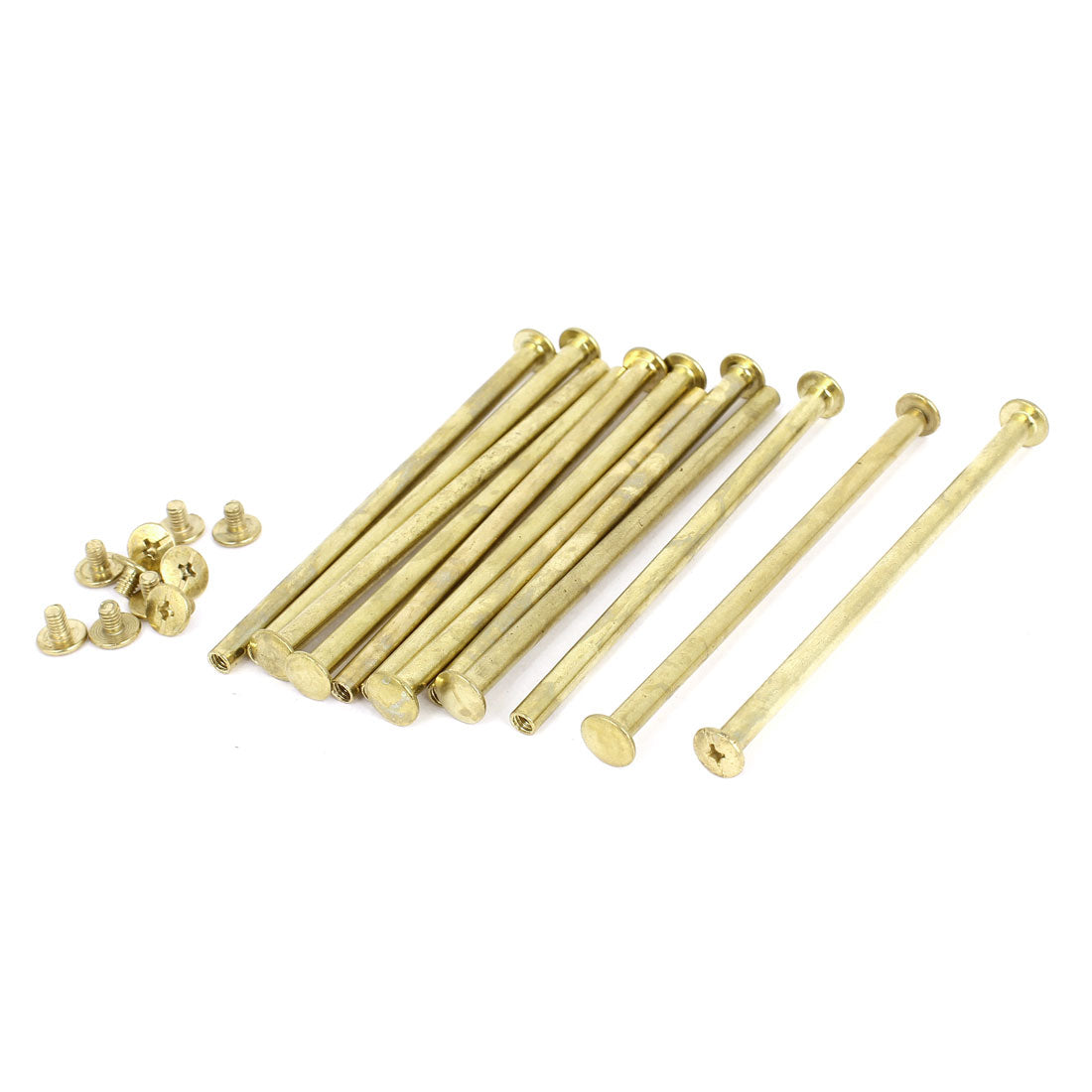 Harfington Brass Plated 5x100mm Binding Chicago Screw Post 12pcs for Albums Scrapbook