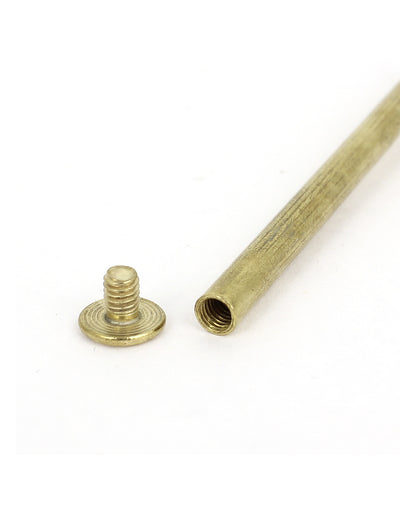 Harfington Brass Plated 5x70mm Binding Chicago Screw Post 8pcs for Leather Scrapbook