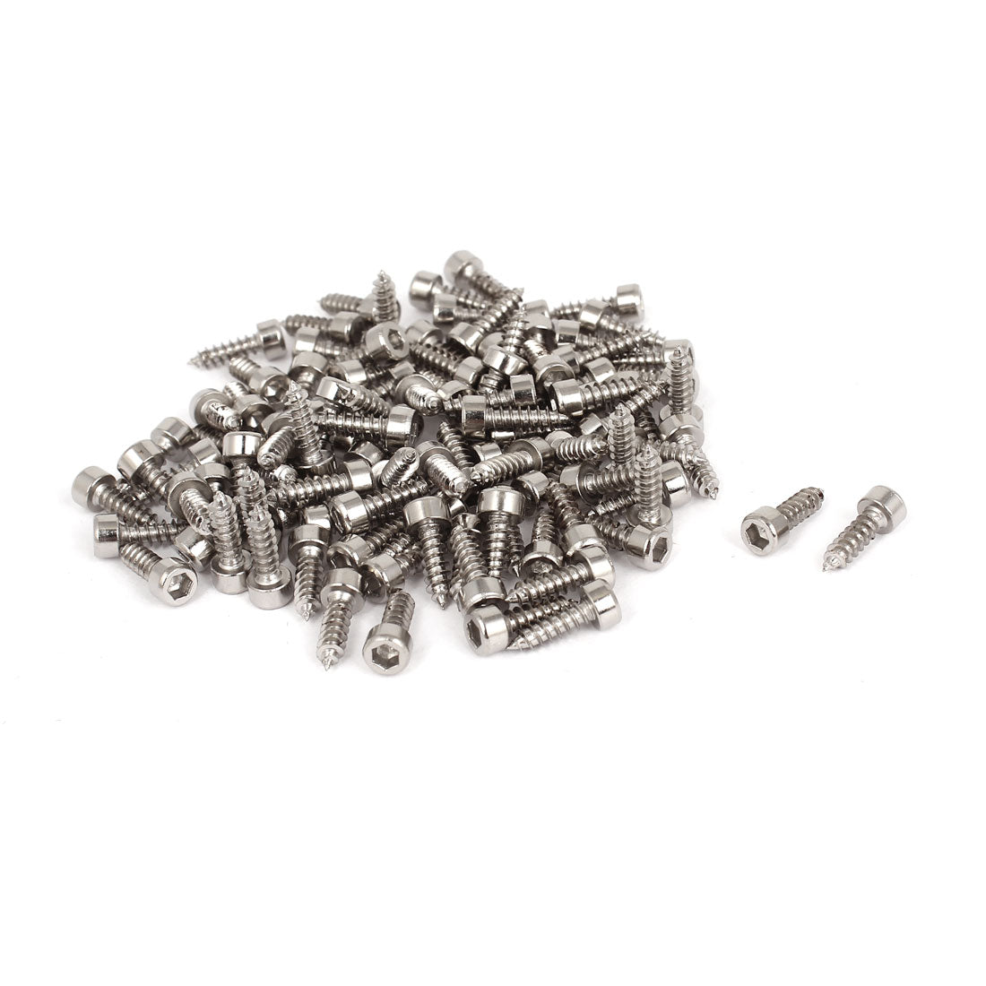 Harfington 100 Pcs M3x10mm Hex Drive Head Cap Self Tapping Drilling Screws 13mm Length