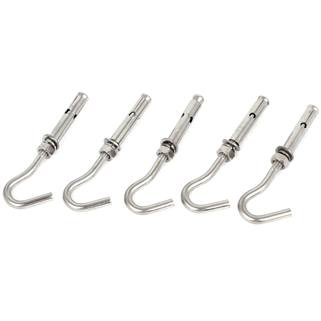 Harfington 5 Pcs M6 Stainless Steel Expansion Open Hook Screws Anchor Bolts 90mm Long