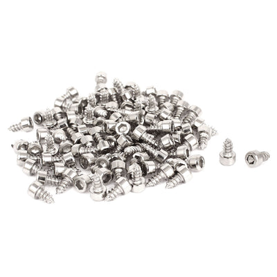 Harfington 100 Pcs 1mm Pitch Hex Socket Drive Head Cap Self Tapping Screws 1/8" x 1/4"