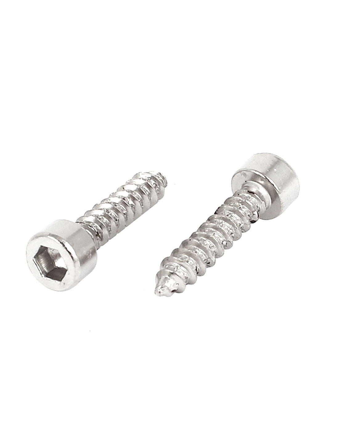 Harfington 100 Pcs Nickel Plated Hexagon Socket Cap Head Self Tapping Wood Screws M3.5x16mm