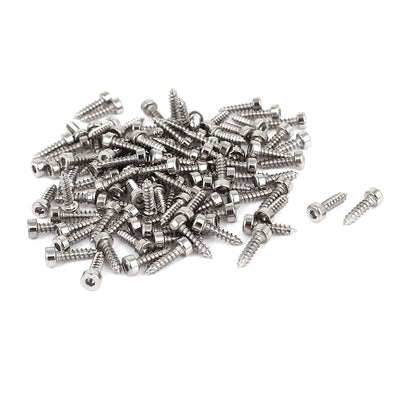 Harfington 100 Pcs M2x8mm Hexagon Socket Cap Head Self Tapping Screws Fasteners