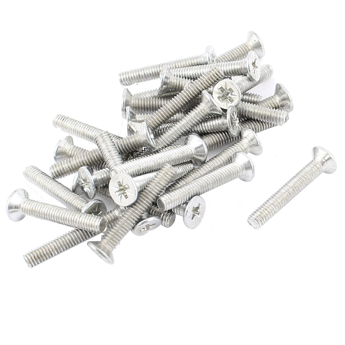 Harfington 30 Pcs 3.8mm Width Screw Fasteners Bolt M4 x 25mm
