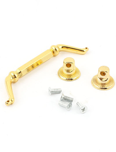 uxcell Uxcell Home Office Furniture Hardware Gold Tone Metal Closet Cabinet Drawer Door Pull Handle Set 95mm 3.7" Long 2pcs