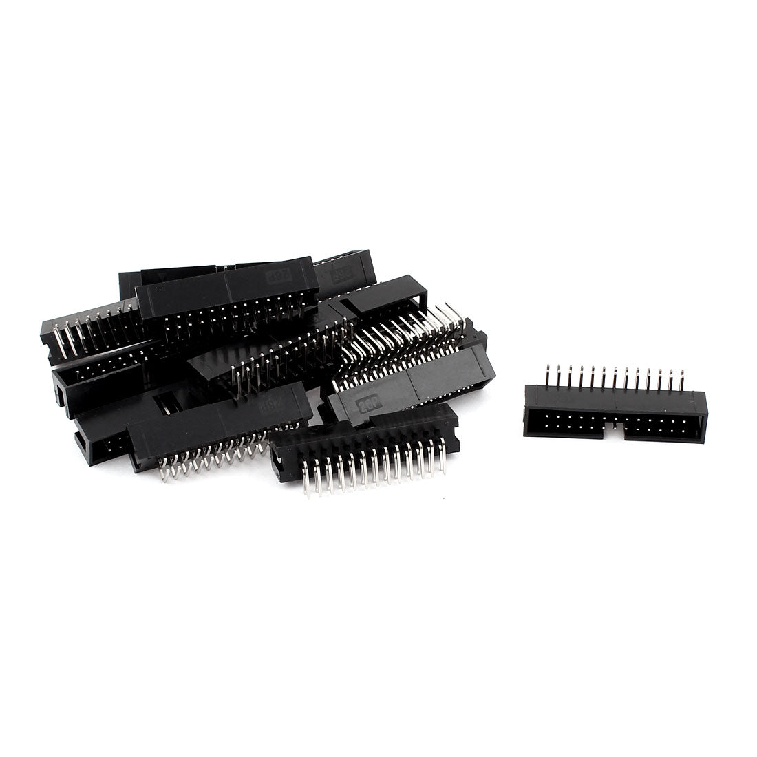 Harfington 16Pcs 2x13 26-Pin Box Header Connector IDC Male Sockets Right Angle 2.54mm