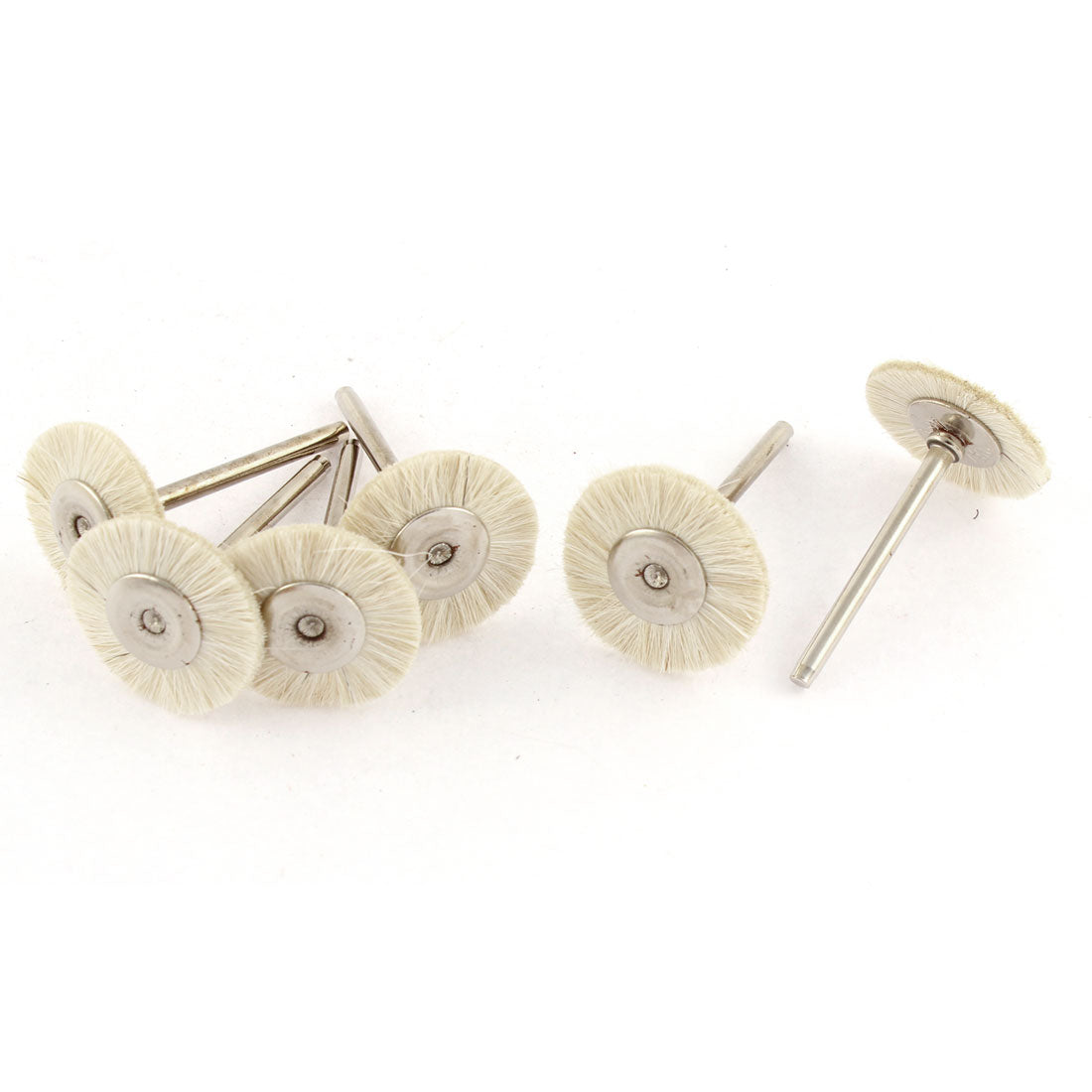 Harfington Rotary Tool 1" White Bristle Head Jewelry Buffing Polishing Wheels Brushes 6pcs