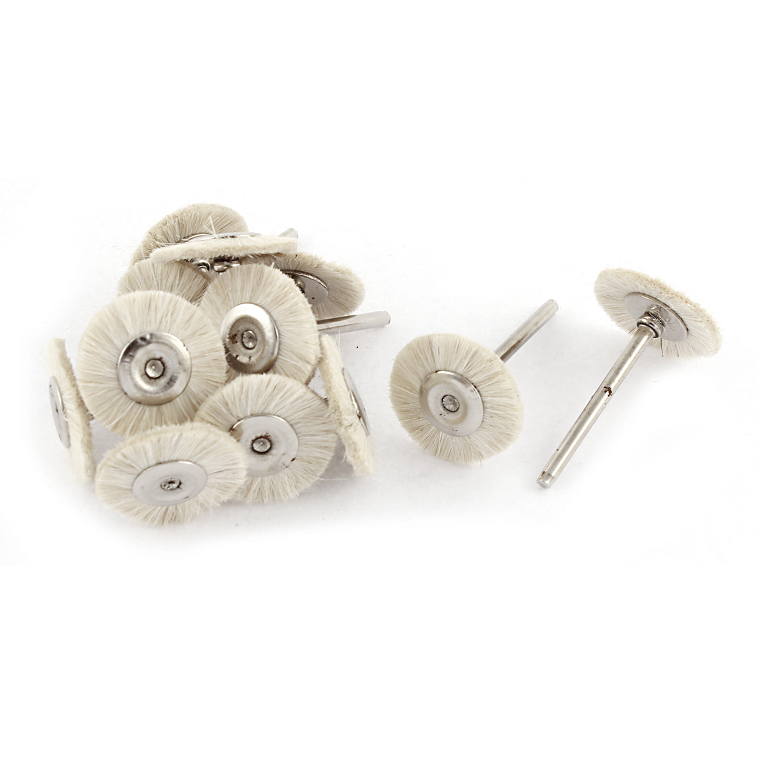 Harfington Rotary Tool 1" White Bristle Head Jewelry Buffing Polishing Wheels Brushes 12pcs