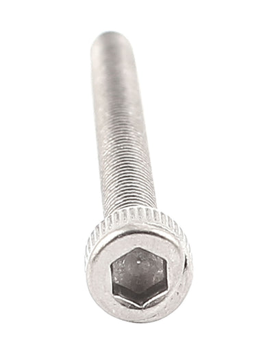 Harfington 4 Pcs M3x0.5mmx35mm Metric Thread Stainless Steel Hex Socket Head Cap Screws Bolts