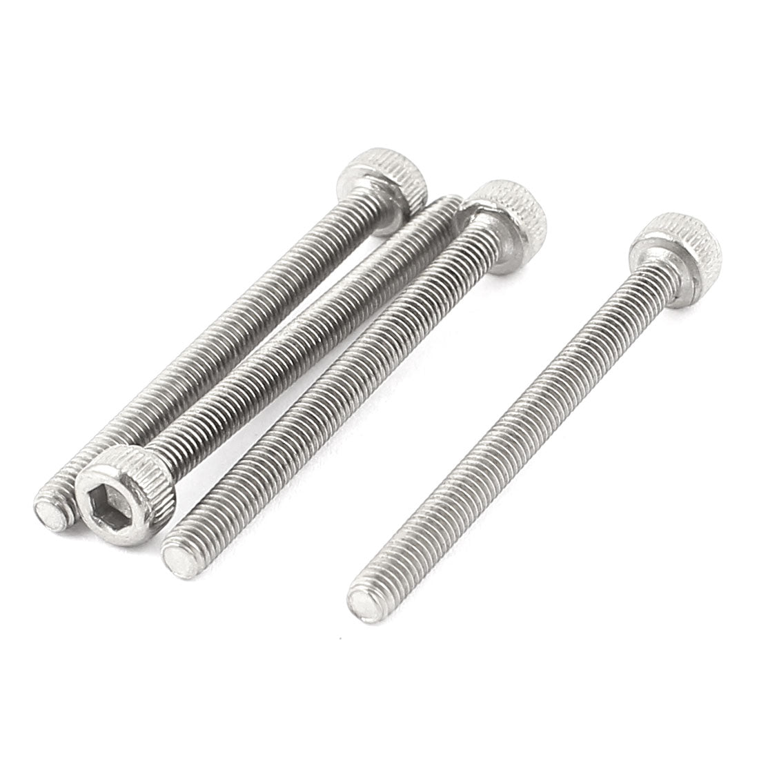 Harfington 4 Pcs M3x0.5mmx35mm Metric Thread Stainless Steel Hex Socket Head Cap Screws Bolts
