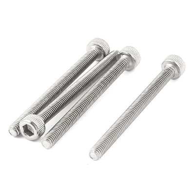 Harfington 4 Pcs M3x0.5mmx35mm Metric Thread Stainless Steel Hex Socket Head Cap Screws Bolts