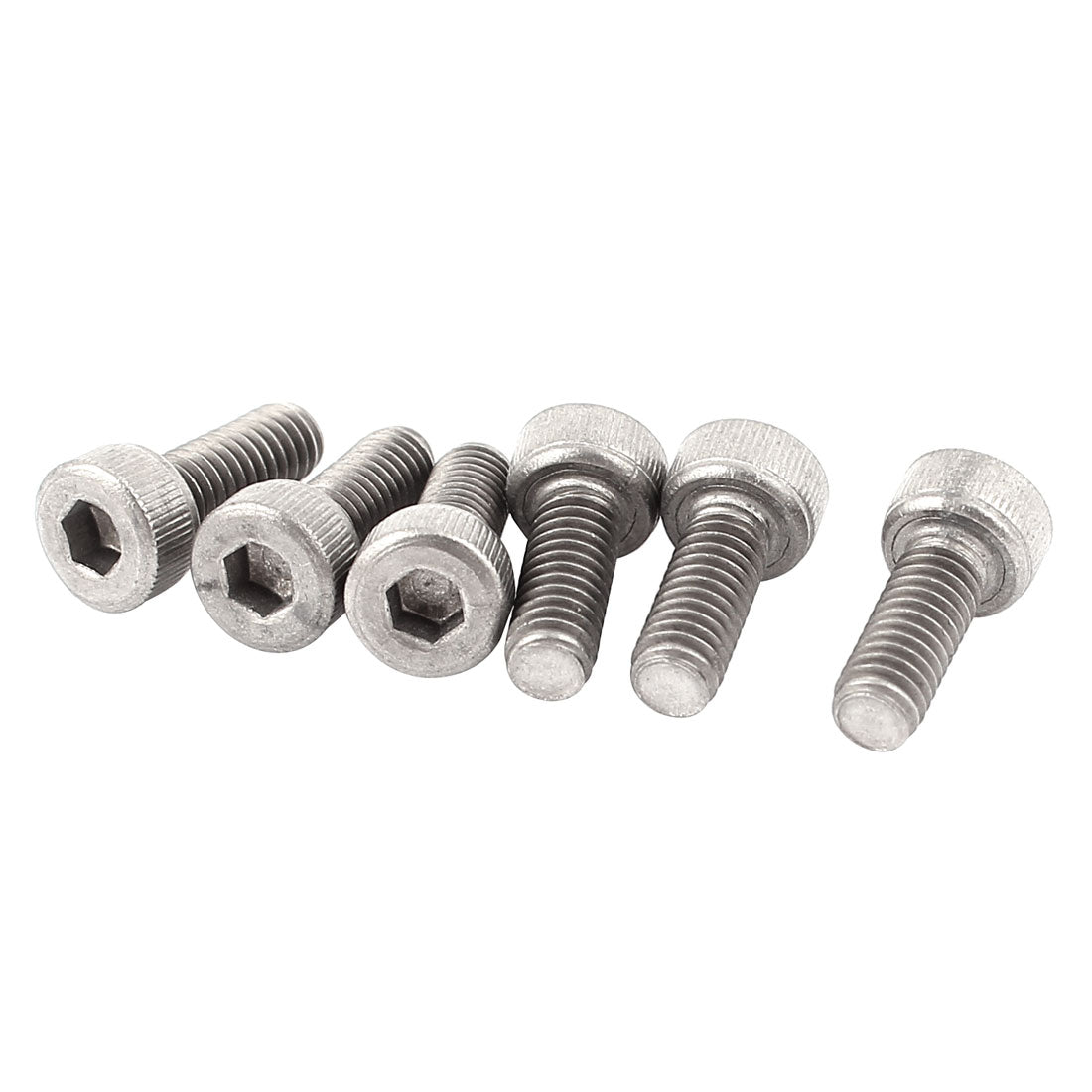 Harfington 6 Pcs M4x0.7mmx10mm Stainless Steel Socket Head Cap Screws Hex Key Bolts 14mm Long