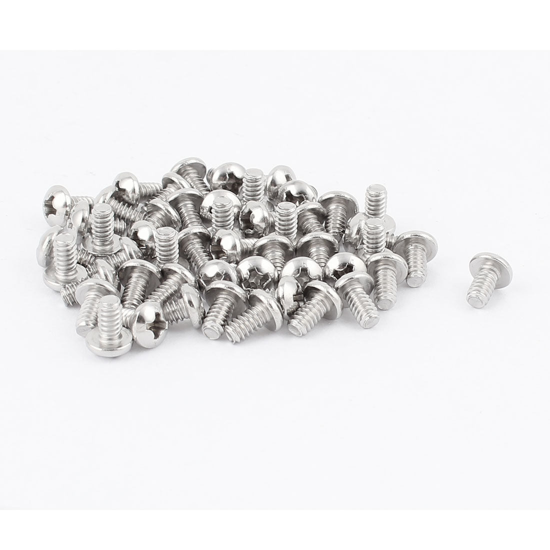 Harfington 50 Pcs #6-32 x 1/4" Stainless Steel Phillips Truss Head Machine Screws Fasteners