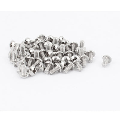 Harfington 50 Pcs #6-32 x 1/4" Stainless Steel Phillips Truss Head Machine Screws Fasteners