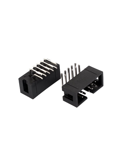 Harfington 18 Pcs Right Angle 10pins 2.54mm Pitch IDC Box Pin Headers Connectors