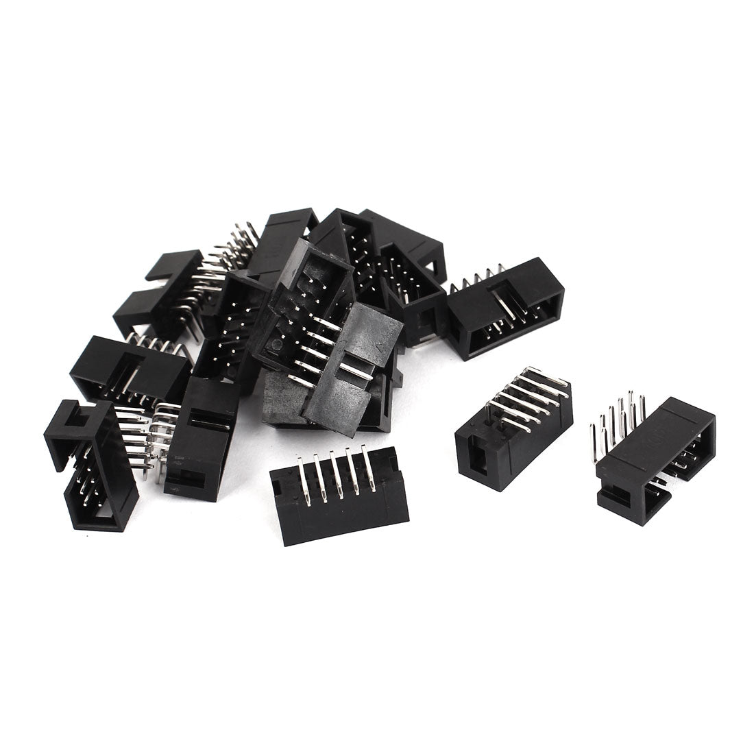 Harfington 18 Pcs Right Angle 10pins 2.54mm Pitch IDC Box Pin Headers Connectors