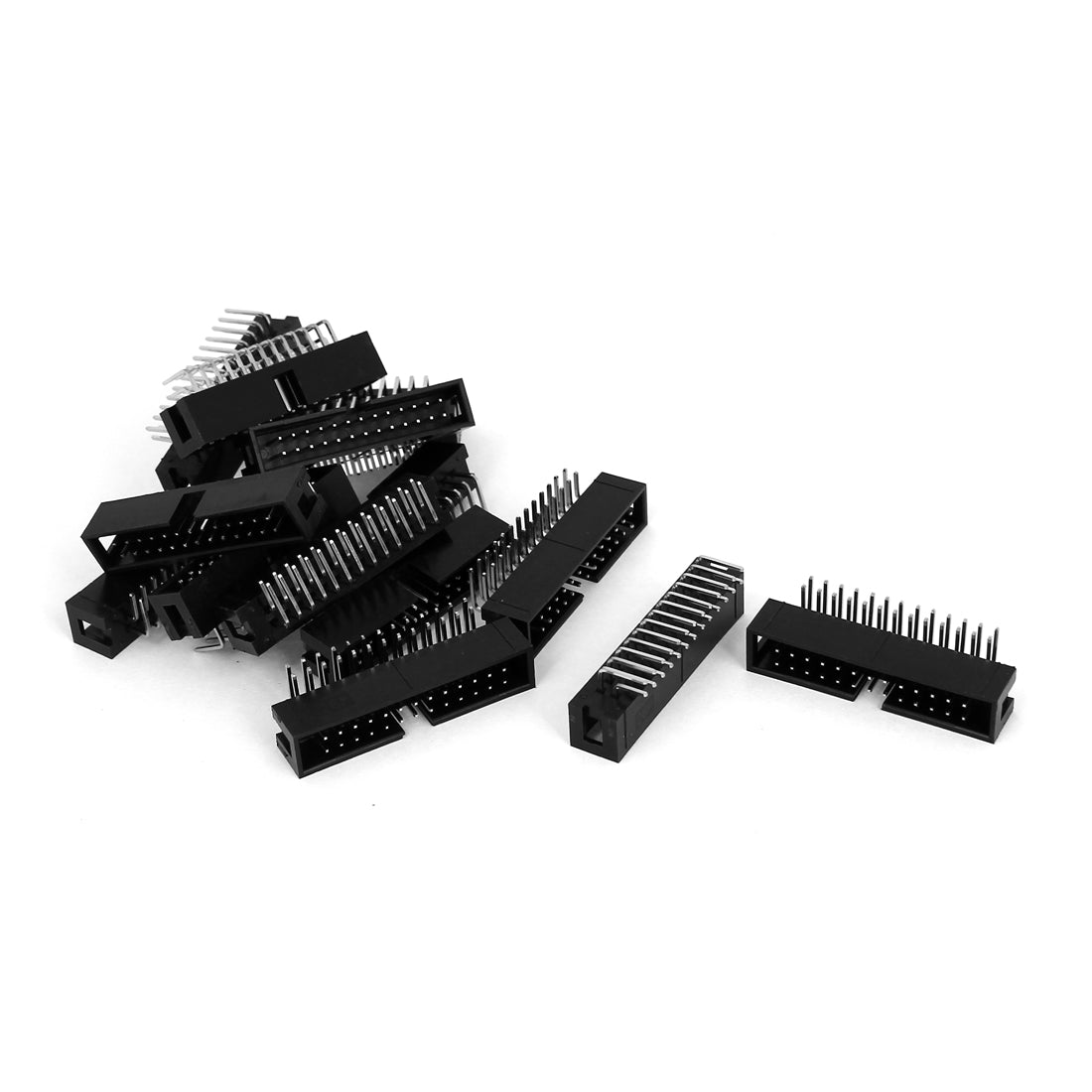 Harfington 14 Pcs Right Angle 26pins 2.54mm Pitch Double Row IDC Box Pin Headers Connectors