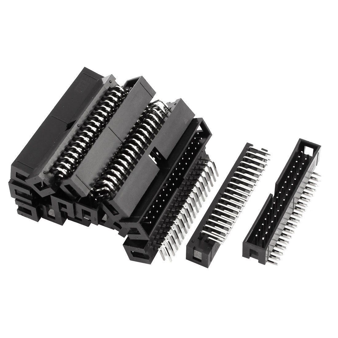 Harfington 16pcs 2x17 34-Pin Right Angle Box Header Connector IDC Male Sockets 2.54mm Bending Pin