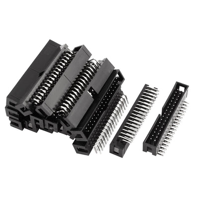 Harfington 16pcs 2x17 34-Pin Right Angle Box Header Connector IDC Male Sockets 2.54mm Bending Pin