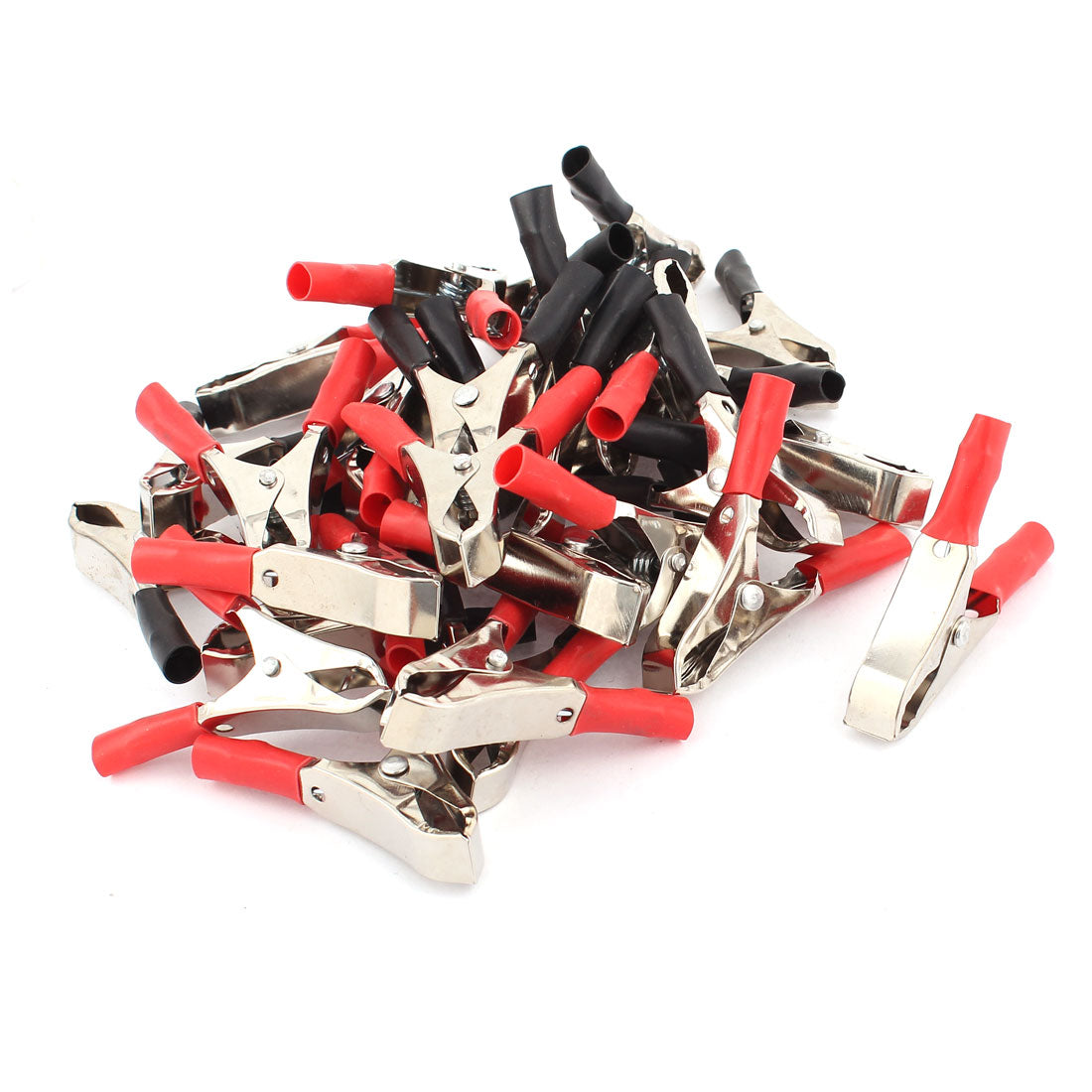Harfington 15 Pairs 30A Battery Clip Electrical Test Clamp Red Black