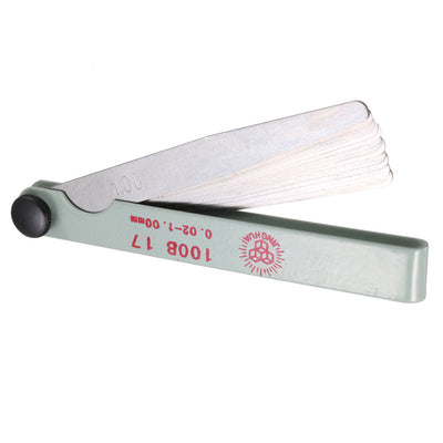 Harfington 10cm 3.9" Length 0.02mm-1.0mm Thickness Metal Metric Feeler Gauge