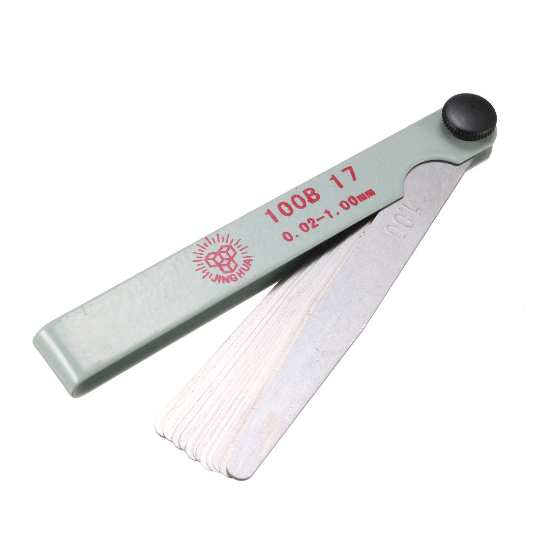 Harfington 10cm 3.9" Length 0.02mm-1.0mm Thickness Metal Metric Feeler Gauge