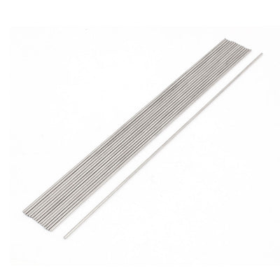 Harfington 15 Pcs 2mm Dia 150mm Length Stainless Steel Solid Round Rod Bar for DIY RC Model Airplane