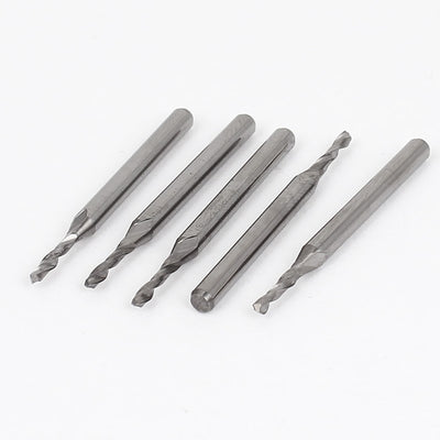 Harfington Aluminum Substrate 2 Flutes End Mill Cutter Router Bits 1.8mm Cutting Dia 5 Pcs